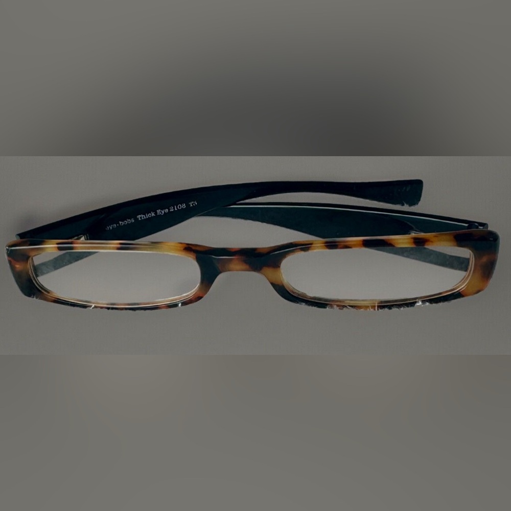 Eye Bobs Thick Eye 2108 Tortoise Brown Rectangular Eyeglass Frames, Frames Only